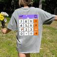Math Teacher Halloween Costume Calculator Math Pun Women's Comfort Colors T-Shirt Back Print Grey Math Teacher Halloween Costume Calculator Math Pun Women's Comfort Colors T-Shirt Back Print Grey