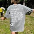 Never Mess With An English Teacher Back To School Women's Comfort Colors T-Shirt Back Print Grey Never Mess With An English Teacher Back To School Women's Comfort Colors T-Shirt Back Print Grey