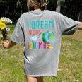 Multilingual Teacher In Dos Idiomas Linguist Language Women's Comfort Colors T-Shirt Back Print Grey