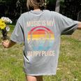 Music For Men Women Music Teacher Music Lover Women's Comfort Colors T-Shirt Back Print Grey