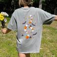 Music Note Symbol Halloween For Music Teacher Musicians Women's Comfort Colors T-Shirt Back Print Grey