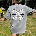 Music Notes Coquette Bow Music Teacher School Musician Band Women's Comfort Colors T-Shirt Back Print Grey Music Notes Coquette Bow Music Teacher School Musician Band Women's Comfort Colors T-Shirt Back Print Grey