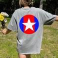 Nerdy Captain Sweatpants Retro Comic Book Fan Teacher Women's Comfort Colors T-Shirt Back Print Grey