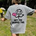Nerdy Hey You Dropped This Brain Math Teacher Women's Comfort Colors T-Shirt Back Print Grey Nerdy Hey You Dropped This Brain Math Teacher Women's Comfort Colors T-Shirt Back Print Grey