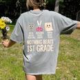 Nothing Beats 1st Grade Back To School Kids Teachers Women's Comfort Colors T-Shirt Back Print Grey Nothing Beats 1st Grade Back To School Kids Teachers Women's Comfort Colors T-Shirt Back Print Grey