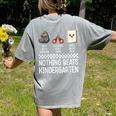Nothing Beats Kindergarten Back To School Kids Teacher Women's Comfort Colors T-Shirt Back Print Grey