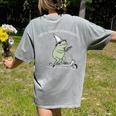 Off To Teach Preschool Pre-K Teacher Back To School Frog Women's Comfort Colors T-Shirt Back Print Grey