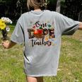 One Dope Teacher Women's Comfort Colors T-Shirt Back Print Grey One Dope Teacher Women's Comfort Colors T-Shirt Back Print Grey