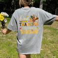One Thankful 4th Grade Teacher Turkey Leopard Thanksgiving Women's Comfort Colors T-Shirt Back Print Grey One Thankful 4th Grade Teacher Turkey Leopard Thanksgiving Women's Comfort Colors T-Shirt Back Print Grey