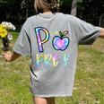 P Is For Pre-K Preschool Teacher Tie Dye Back To School Women's Comfort Colors T-Shirt Back Print Grey P Is For Pre-K Preschool Teacher Tie Dye Back To School Women's Comfort Colors T-Shirt Back Print Grey