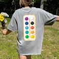 Paint Palette ArtSet Halloween Costume For Teachers Students For Men Women Kids Women's Comfort Colors T-Shirt Back Print Grey