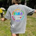 PARA Dream Team Teacher Paraprofessional Paraeducator Women's Comfort Colors T-Shirt Back Print Grey