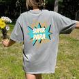 Para Shirt Super Para Paraprofessional Teacher Women's Comfort Colors T-Shirt Back Print Grey