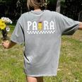 Para Squad Paraprofessional Para Teacher Women's Comfort Colors T-Shirt Back Print Grey