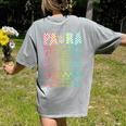 Para Tour Paraprofessional Squad Rock Teacher Back To School Women's Comfort Colors T-Shirt Back Print Grey