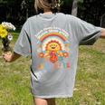 Paraprofessional Para Life Sun Flower Teacher Back To School Women's Comfort Colors T-Shirt Back Print Grey