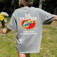 PE Physical Education Teacher Superhero Power School Women's Comfort Colors T-Shirt Back Print Grey PE Physical Education Teacher Superhero Power School Women's Comfort Colors T-Shirt Back Print Grey