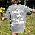 PE Teacher Art For Men Women Gym Teacher Physical Education Women's Comfort Colors T-Shirt Back Print Grey PE Teacher Art For Men Women Gym Teacher Physical Education Women's Comfort Colors T-Shirt Back Print Grey