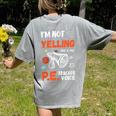 PE Teacher Voice PE Teacher School Fitness Class Women's Comfort Colors T-Shirt Back Print Grey PE Teacher Voice PE Teacher School Fitness Class Women's Comfort Colors T-Shirt Back Print Grey