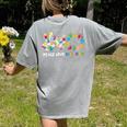 Peace Love Inclusion Sped Squad Special-Ed Teacher Daycare Women's Comfort Colors T-Shirt Back Print Grey