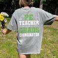 Physical Education PE Teacher School Women's Comfort Colors T-Shirt Back Print Grey