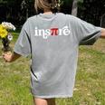 Pi Day Inspire 314 Symbol Math Teacher Science Mathematics Women's Comfort Colors T-Shirt Back Print Grey
