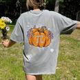 Pi Day Pumpkin Pi Math Teacher Halloween Costume Women's Comfort Colors T-Shirt Back Print Grey