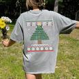 Pi Tree Christmas Math Teacher Ugly Sweater Men Women Kids Women's Comfort Colors T-Shirt Back Print Grey Pi Tree Christmas Math Teacher Ugly Sweater Men Women Kids Women's Comfort Colors T-Shirt Back Print Grey