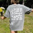 Piano Player Art For Men Women Pianist Piano Teacher Women's Comfort Colors T-Shirt Back Print Grey Piano Player Art For Men Women Pianist Piano Teacher Women's Comfort Colors T-Shirt Back Print Grey