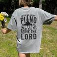 Piano Teacher Pianist Women's Comfort Colors T-Shirt Back Print Grey Piano Teacher Pianist Women's Comfort Colors T-Shirt Back Print Grey
