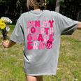 Pink Fourth Grade Era 4th Back To School Grade Teacher Women's Comfort Colors T-Shirt Back Print Grey