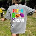 Pre K Boo Crew Halloween Costume Teachers Kids Women's Comfort Colors T-Shirt Back Print Grey Pre K Boo Crew Halloween Costume Teachers Kids Women's Comfort Colors T-Shirt Back Print Grey
