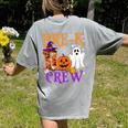 Pre-K Boo Crew Teacher Student Halloween Costume Women's Comfort Colors T-Shirt Back Print Grey Pre-K Boo Crew Teacher Student Halloween Costume Women's Comfort Colors T-Shirt Back Print Grey