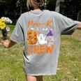 Pre K Boo Crew Teacher Student Halloween Pre Kindergarten Women's Comfort Colors T-Shirt Back Print Grey Pre K Boo Crew Teacher Student Halloween Pre Kindergarten Women's Comfort Colors T-Shirt Back Print Grey