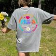 Pre K Dream Team Back To School Boys First Day Teacher Women's Comfort Colors T-Shirt Back Print Grey