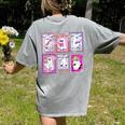 Preppy Spooky Teacher Halloween Ghost Coquette Bow Autumn Women's Comfort Colors T-Shirt Back Print Grey Preppy Spooky Teacher Halloween Ghost Coquette Bow Autumn Women's Comfort Colors T-Shirt Back Print Grey