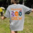 Preschool Boo Crew Preschool Halloween Teacher Kids Women's Comfort Colors T-Shirt Back Print Grey Preschool Boo Crew Preschool Halloween Teacher Kids Women's Comfort Colors T-Shirt Back Print Grey