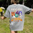 Preschool Boo Crew Teacher Student Halloween Costume Men Women Kids Women's Comfort Colors T-Shirt Back Print Grey