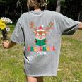 Preschool Crew Xmas Reindeer Teacher Student Christmas Women's Comfort Colors T-Shirt Back Print Grey Preschool Crew Xmas Reindeer Teacher Student Christmas Women's Comfort Colors T-Shirt Back Print Grey