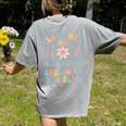Preschool Teacher Appreciation Team Pre-K Grow With The Flow Women's Comfort Colors T-Shirt Back Print Grey