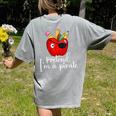 Pretend I'm A Pirate Teacher Apple Talk Like A Pirate Day Men Women Kids Women's Comfort Colors T-Shirt Back Print Grey Pretend I'm A Pirate Teacher Apple Talk Like A Pirate Day Men Women Kids Women's Comfort Colors T-Shirt Back Print Grey
