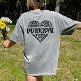Principal Heart Life School Principal Teacher Appreciation Women's Comfort Colors T-Shirt Back Print Grey