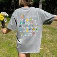 Problem Solver Math Alphabet ABC Teacher Students Women's Comfort Colors T-Shirt Back Print Grey