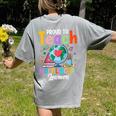 Proud To Teach Multilingual Learner ESL English Teacher Women's Comfort Colors T-Shirt Back Print Grey