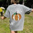 Pumpkin Music Teacher Halloween Fall Music Notes Autumn Women's Comfort Colors T-Shirt Back Print Grey Pumpkin Music Teacher Halloween Fall Music Notes Autumn Women's Comfort Colors T-Shirt Back Print Grey