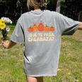 Que Pasa Calabaza Spanish Teacher Bilingual Pumpkin Women Women's Comfort Colors T-Shirt Back Print Grey