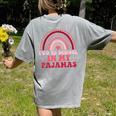 Rainbow Homeschool Mom Teacher I Go To School In My Pajamas Women's Comfort Colors T-Shirt Back Print Grey Rainbow Homeschool Mom Teacher I Go To School In My Pajamas Women's Comfort Colors T-Shirt Back Print Grey