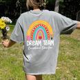 Rainbow Pencil Dream Exceptional Education Team SPED Teacher Women's Comfort Colors T-Shirt Back Print Grey