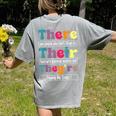 There Their They'Re English Teacher Grammar Memes Women's Comfort Colors T-Shirt Back Print Grey There Their They'Re English Teacher Grammar Memes Women's Comfort Colors T-Shirt Back Print Grey
