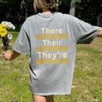 There Their They'Re T Shirt English Grammar Teacher For Men Women Women's Comfort Colors T-Shirt Back Print Grey There Their They'Re T Shirt English Grammar Teacher For Men Women Women's Comfort Colors T-Shirt Back Print Grey